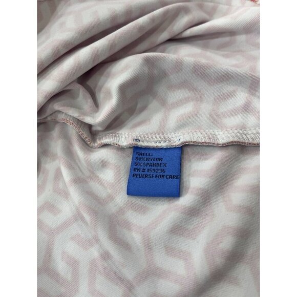 NWT J. McLaughlin Coral and White Trellis Wrap Blouse with Notched Collar Size S - Picture 6 of 6